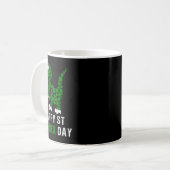 Frohen St. Patrick's Day Patrex T-Rex Dinosaur Lus Kaffeetasse (Vorderseite Links)