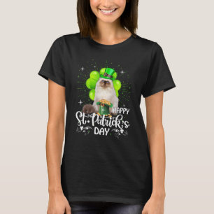 Frohen St. Patrick's Day Perser Langhaar Katze Sha T-Shirt