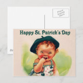 Frohen St. Patrick's Day Postkarte (Vorne/Hinten)