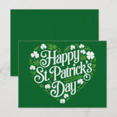 Frohen St. Patrick's Day Postkarte (Vorne/Hinten)