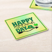 Frohen St. Patrick's Day Rechteckiger Pappuntersetzer (angewinkelt)
