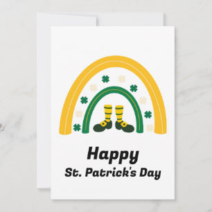 Frohen St. Patrick's Day Regenbogen Grün Gold  Feiertagskarte