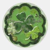 Frohen St. Patrick's Day Runder Aufkleber (Vorderseite)