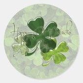 Frohen St. Patrick's Day Runder Aufkleber (Vorderseite)