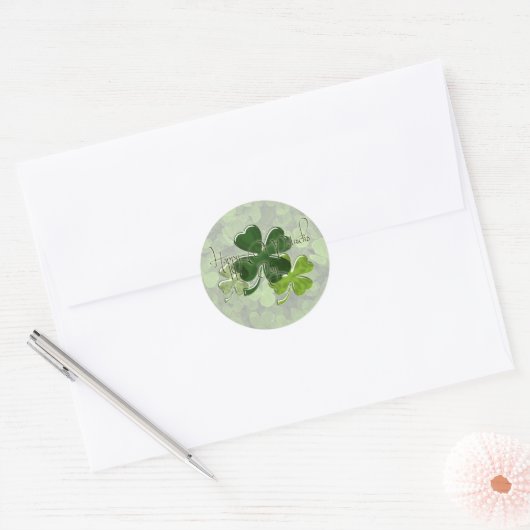Frohen St. Patrick's Day Runder Aufkleber (Umschlag)
