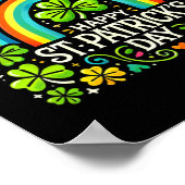 Frohen St. Patrick's Day Sankt Patricks Tag  Poster (Ecke)