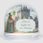 Frohen St. Patrick's Day Schneekugeln (Rückseite)