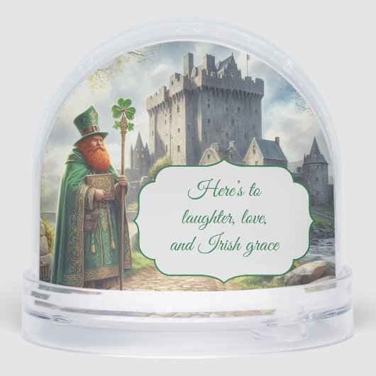 Frohen St. Patrick's Day Schneekugeln (Rückseite)