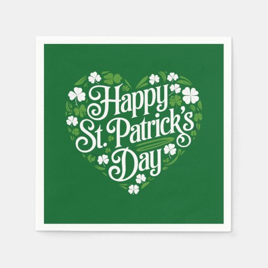 Frohen St. Patrick's Day Serviette (Vorderseite)
