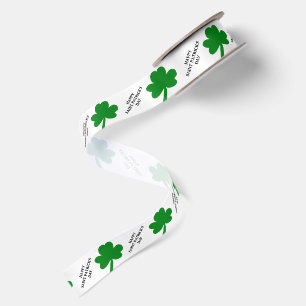 Frohen St. Patrick's Day Shamrocks 1,5" Satinband