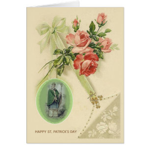 Frohen St. Patrick's Day Shamrocks Vintage religiö