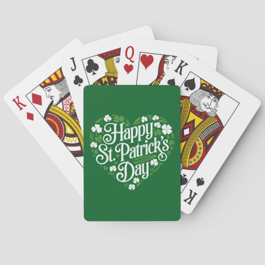 Frohen St. Patrick's Day Spielkarten (Rückseite)