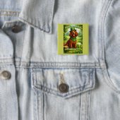 Frohen St. Patrick's Day, süßer irischer Setter Button (Beispiel)