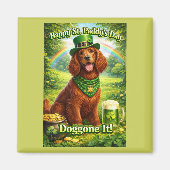 Frohen St. Patrick's Day Süßer Irischer Setter Magnet (Vorne)