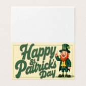 Frohen St. Patrick's Day Süßer Kobold (Außenseite Aufgefaltet)