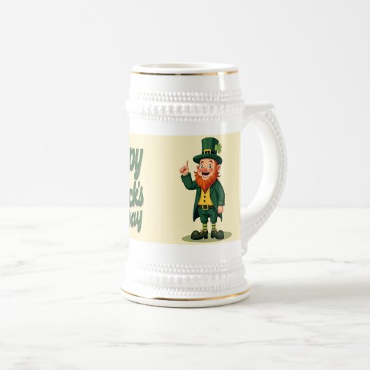 Frohen St. Patrick's Day Süßer Kobold Bierglas (VorderseiteRechts)