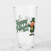 Frohen St. Patrick's Day Süßer Kobold Glas (Rückseite)