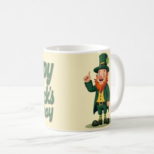 Frohen St. Patrick's Day Süßer Kobold Kaffeetasse (VorderseiteRechts)