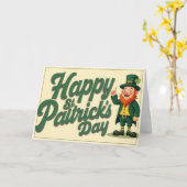 Frohen St. Patrick's Day Süßer Kobold Karte (Gelbe Blume)