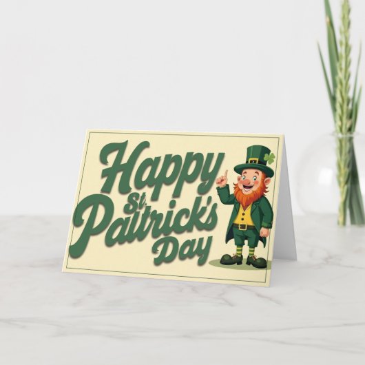 Frohen St. Patrick's Day Süßer Kobold Karte (Vorderseite)
