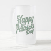 Frohen St. Patrick's Day Süßer Kobold Mattglas Bierglas (Vorderseite Links)