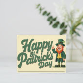 Frohen St. Patrick's Day Süßer Kobold Postkarte (Stehend Vorderseite)