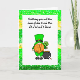 Frohen St. Patrick's Day | Süßer Leprechaun Karte