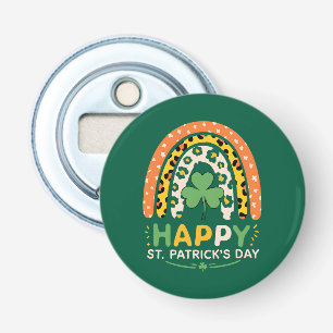 Frohen St. Patrick's Day Süßer Regenbogen Leopard Flaschenöffner
