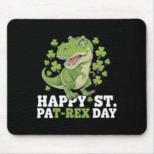Frohen St. Patrick's Day T-Rex und Kleeblätter St. Mousepad