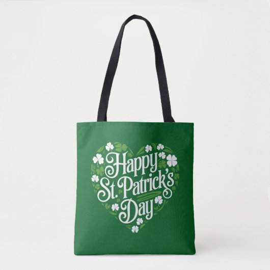 Frohen St. Patrick's Day Tasche (Vorderseite)