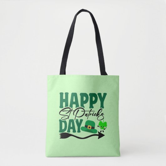 Frohen St. Patrick's Day Tasche (Vorderseite)