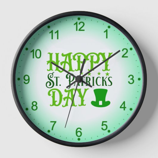 Frohen St. Patrick's Day Uhr (Vorderseite)