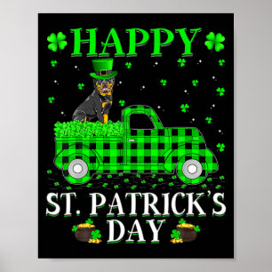 Frohen St. Patrick's Day Und Shamrock T-Shirt Poster
