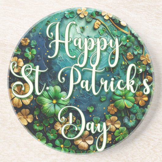 Frohen St. Patrick's Day Untersetzer (Vorne)