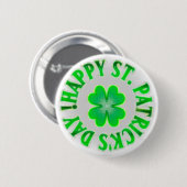 Frohen St. Patrick's Day! Vintage Kleeblatt Button (Vorne & Hinten)