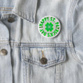 Frohen St. Patrick's Day! Vintage Kleeblatt Button (Beispiel)