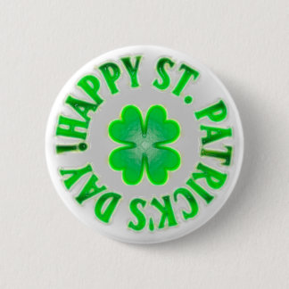 Frohen St. Patrick's Day! Vintage Kleeblatt Button