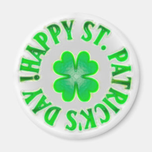 Frohen St. Patrick's Day! Vintage Kleeblatt Magnet