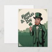 Frohen St. Patrick's Day Vintage Kobold (Vorne/Hinten)