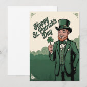 Frohen St. Patrick's Day Vintage Kobold (Vorne/Hinten)
