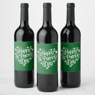 Frohen St. Patrick's Day  Weinetikett