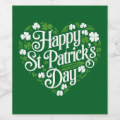 Frohen St. Patrick's Day Weinetikett (Einzelnes Label)