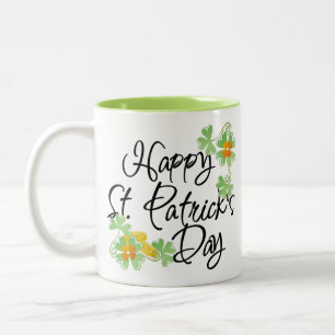 Frohen St. Patrick's Day Zweifarbige Tasse