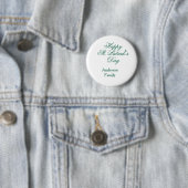 Frohen St. Patrick's Tag Familienname grün minimal Button (Beispiel)