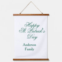 Frohen St. Patrick's Tag Familienname grün minimal