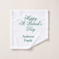 Frohen St. Patrick's Tag Familienname grün minimal