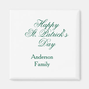 Frohen St. Patrick's Tag Familienname grün sminima Magnet