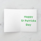 Frohen St. Patricks Tag  Feiertagskarte (Innenseite)
