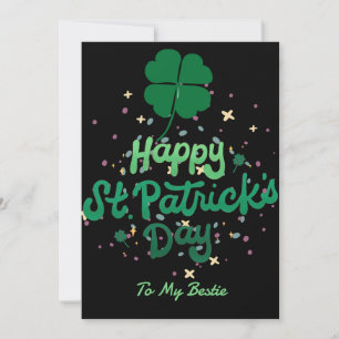 Frohen St. Patricks Tag Glückliche Shamrocks Einfa Feiertagskarte