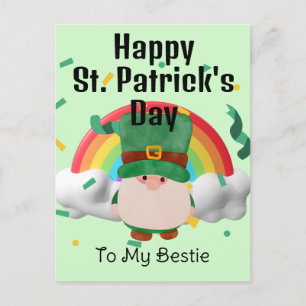 Frohen St. Patrick's Tag Glückskleeblatt Einfach Feiertagspostkarte